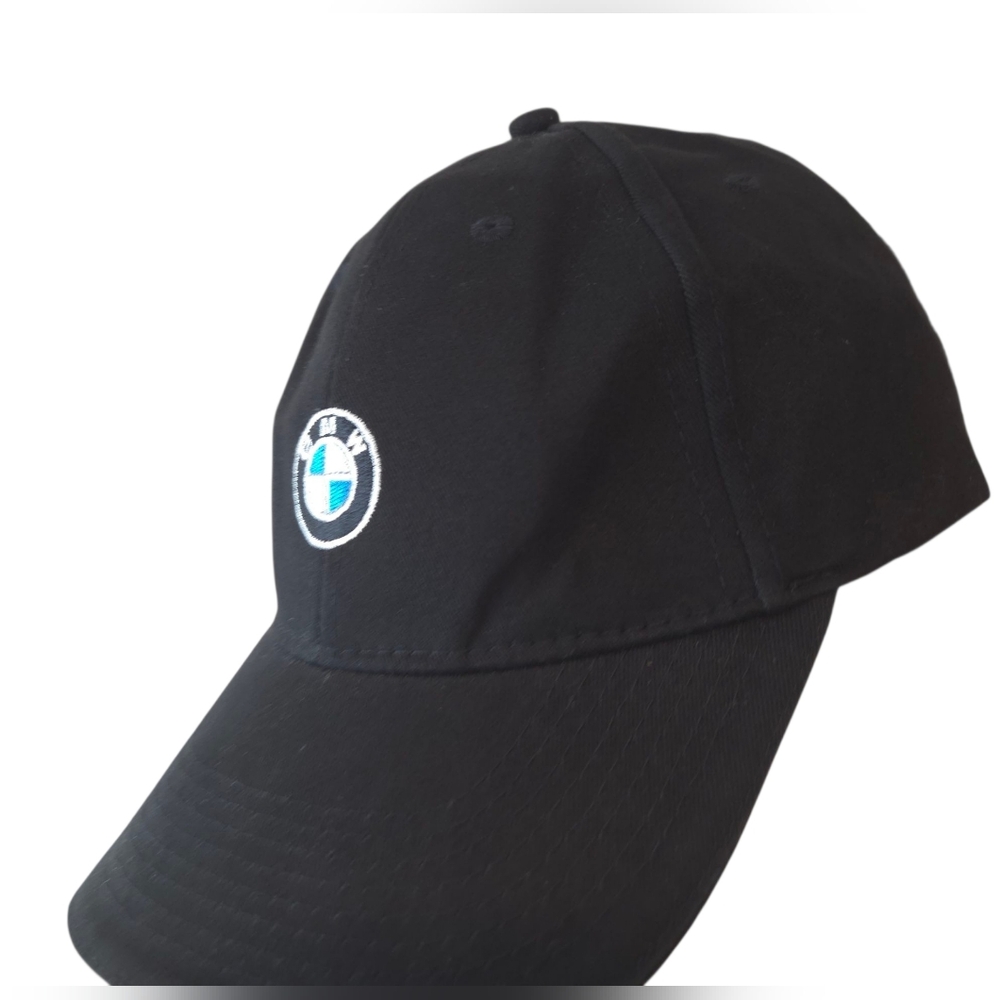 Vintage BMW Performance Driving School   - Solid  Back  Hat in Black Color